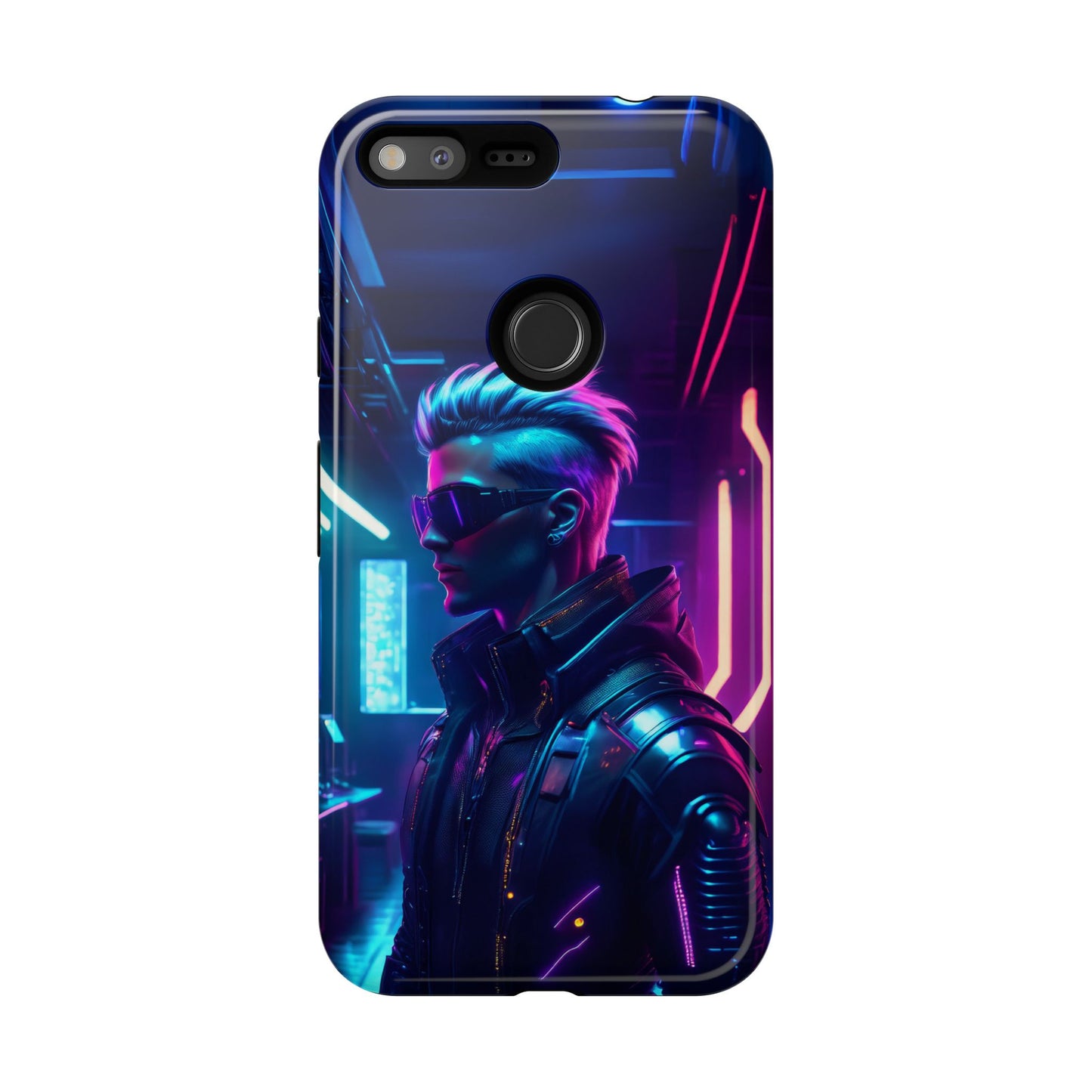 Futuristic Cyberpunk Male Cell Phone Case 002