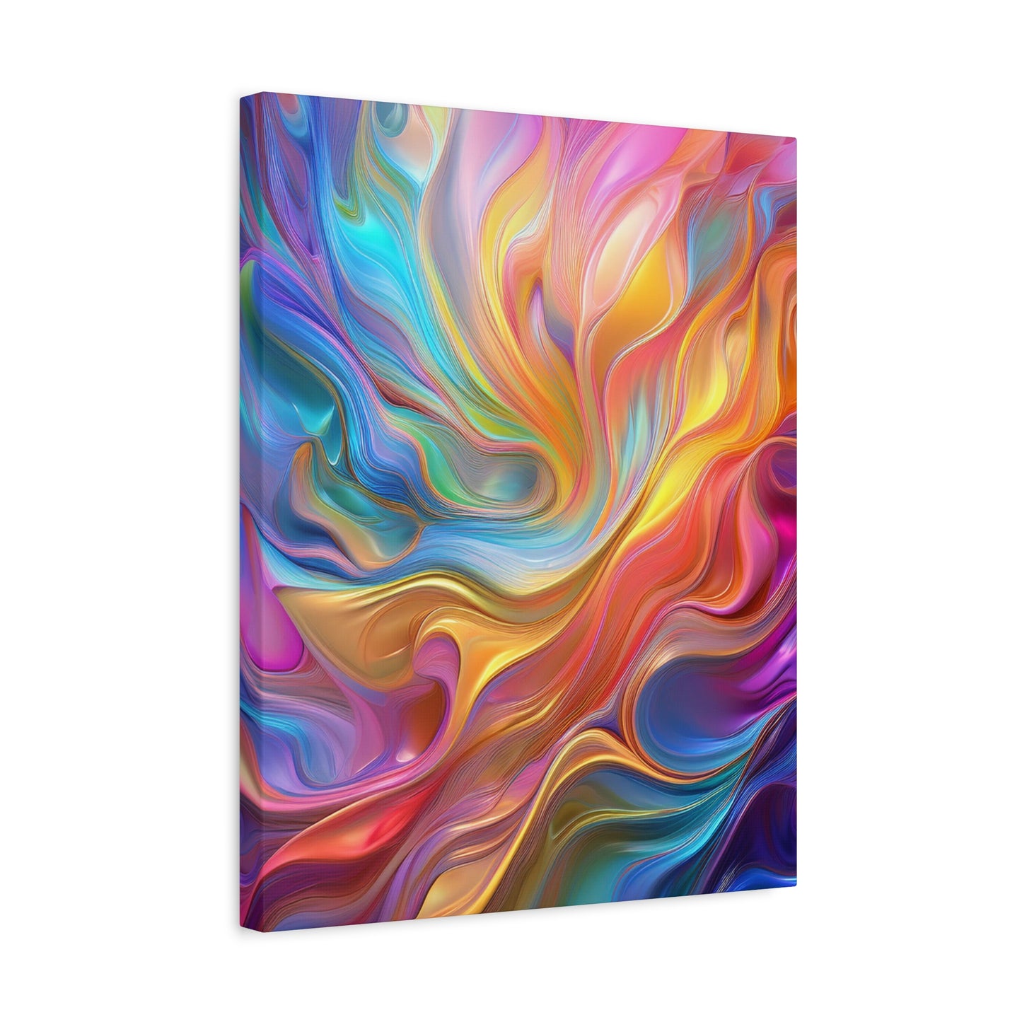 Waves of Radiance Vibrant Abstract Canvas Wall Art