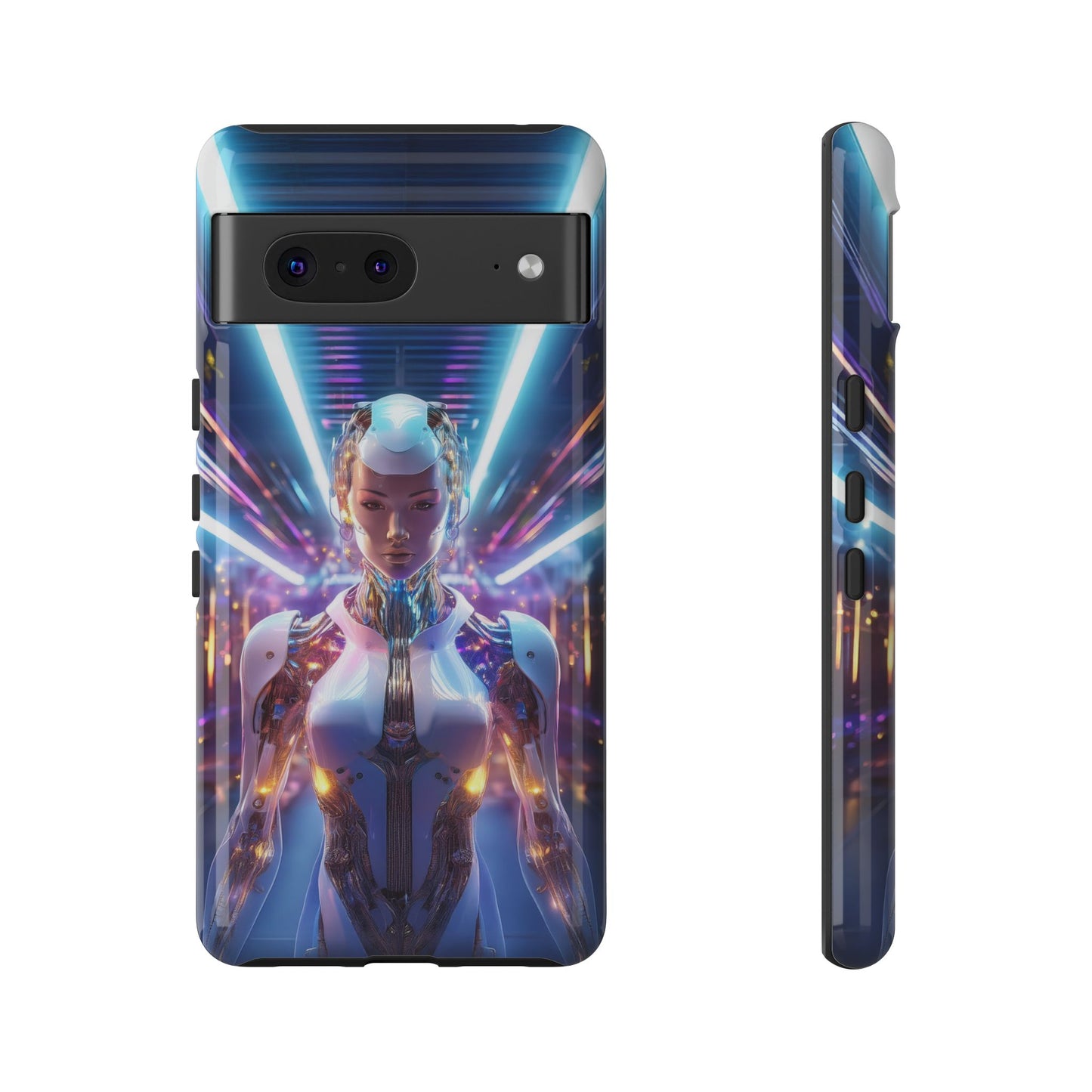 Futuristic Human Android Hybrid Cell Phone Case 007