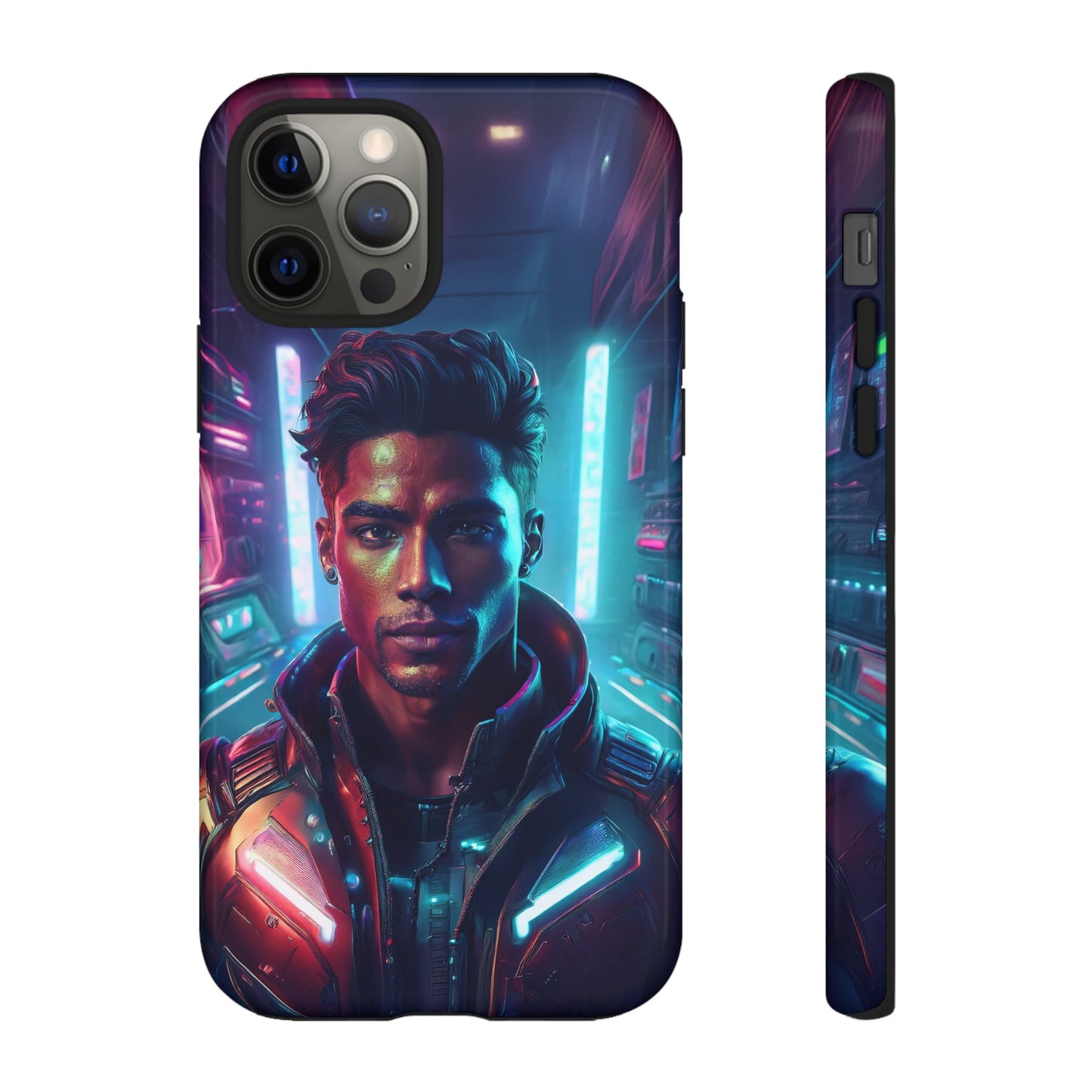 Futuristic Cyberpunk Male Cell Phone Case 007