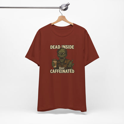 Dead Inside But Caffeinated Halloween Shirt – Funny Zombie Coffee Tee for Tired Souls