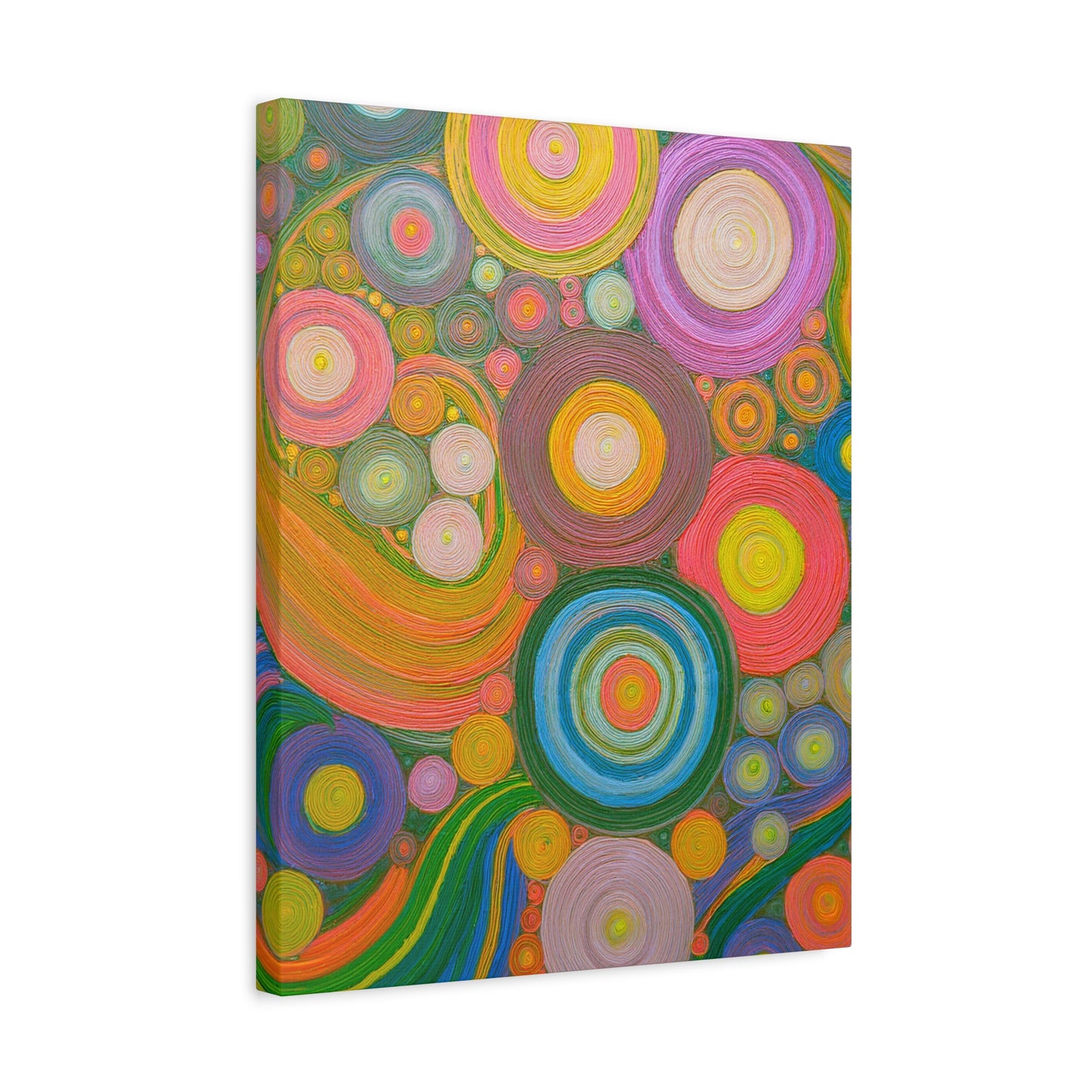 Seeing Circles Canvas Art - Vibrant Wall Decor for Home and Office