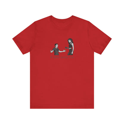 A Girl’s Gotta Eat Shirt – Dark Theme Heartbreaker Tee Featuring a No-Nonsense Queen with Zero Regrets. Unisex Jersey Short Sleeve Tee