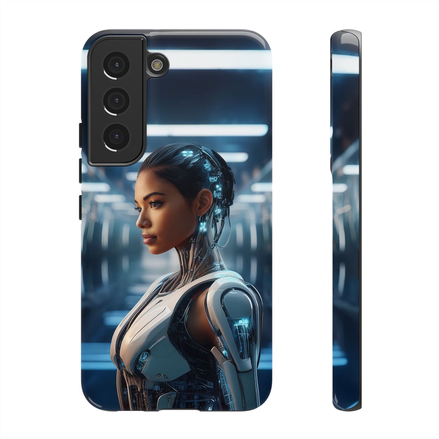 Futuristic Human Android Hybrid Cell Phone Case 002