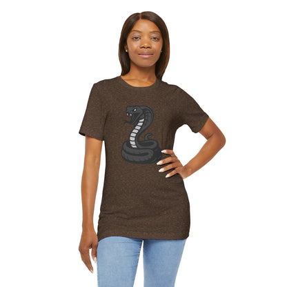 Cobra Snake Graphic Tee Dark Theme – Venomous Vector Design for Bold Streetwear Style