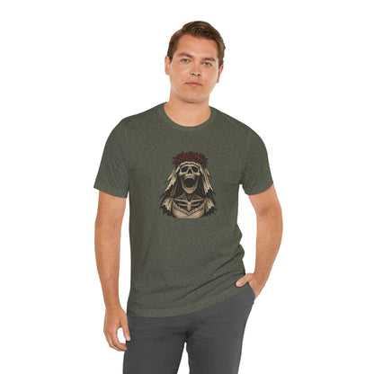Screaming Skeleton Bride Halloween Shirt – Gothic Undead Bride Graphic Tee for Spooky Season Horror Fans
