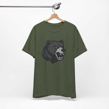 Ferocious Bear Head Graphic Tee Dark Theme – Bold Vector Design for Strong Personalities