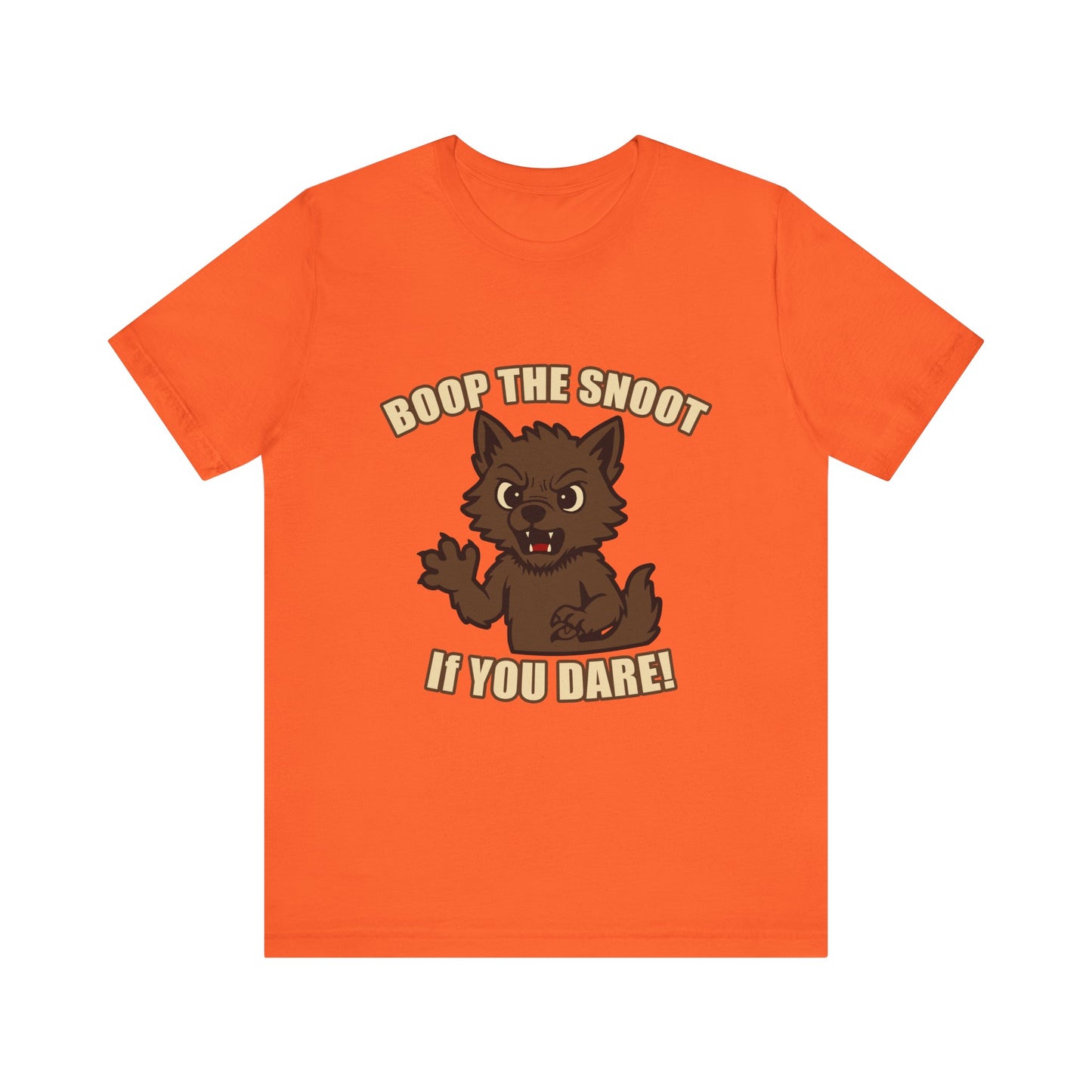 Boop the Snoot If You Dare Halloween Shirt – Funny Werewolf Halloween Graphic Unisex Jersey Short Sleeve Tee for Dog Lovers.