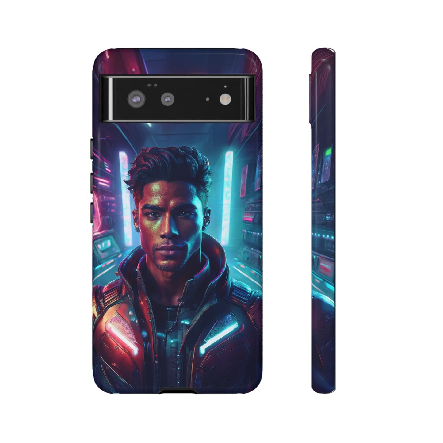 Futuristic Cyberpunk Male Cell Phone Case 007