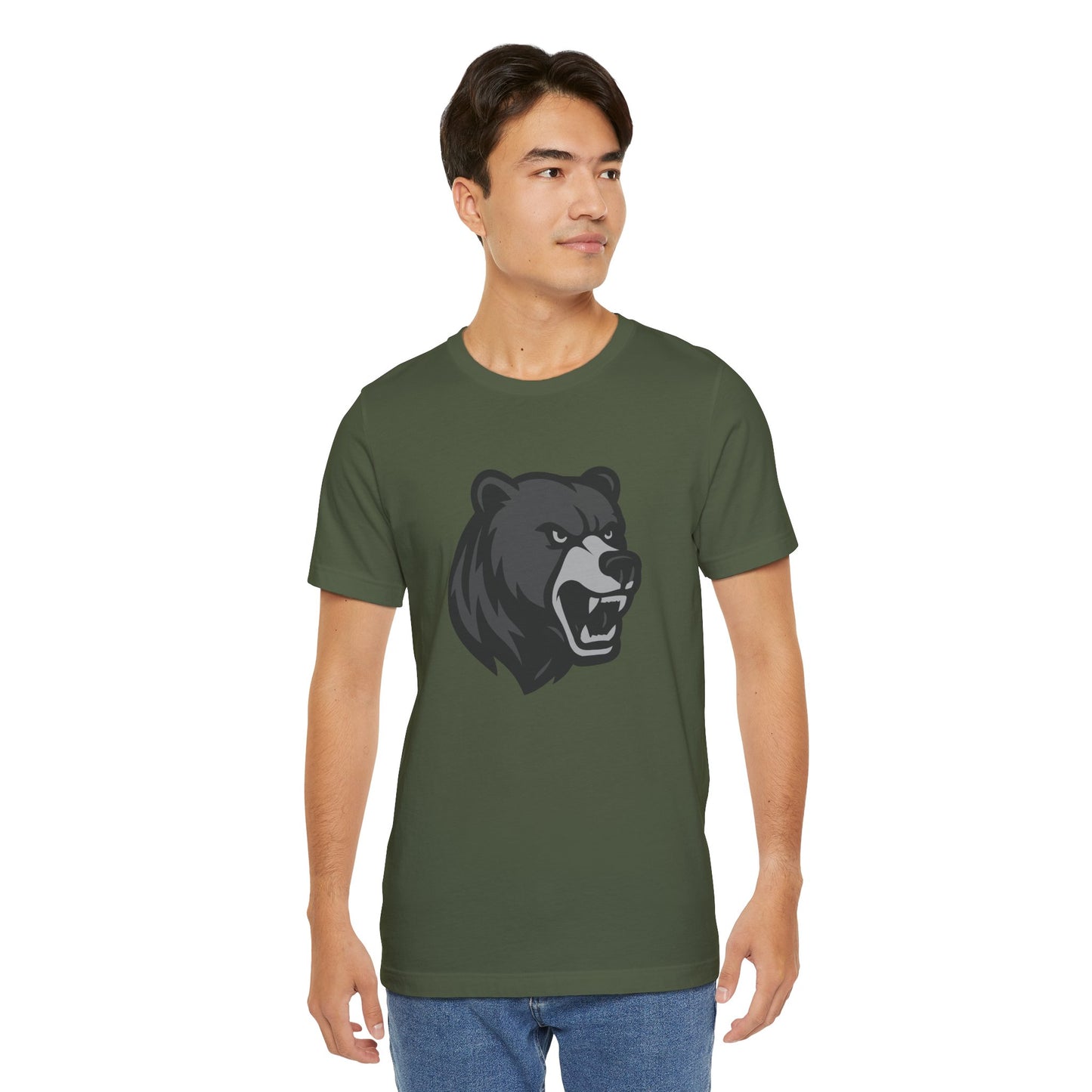 Ferocious Bear Head Graphic Tee Dark Theme – Bold Vector Design for Strong Personalities