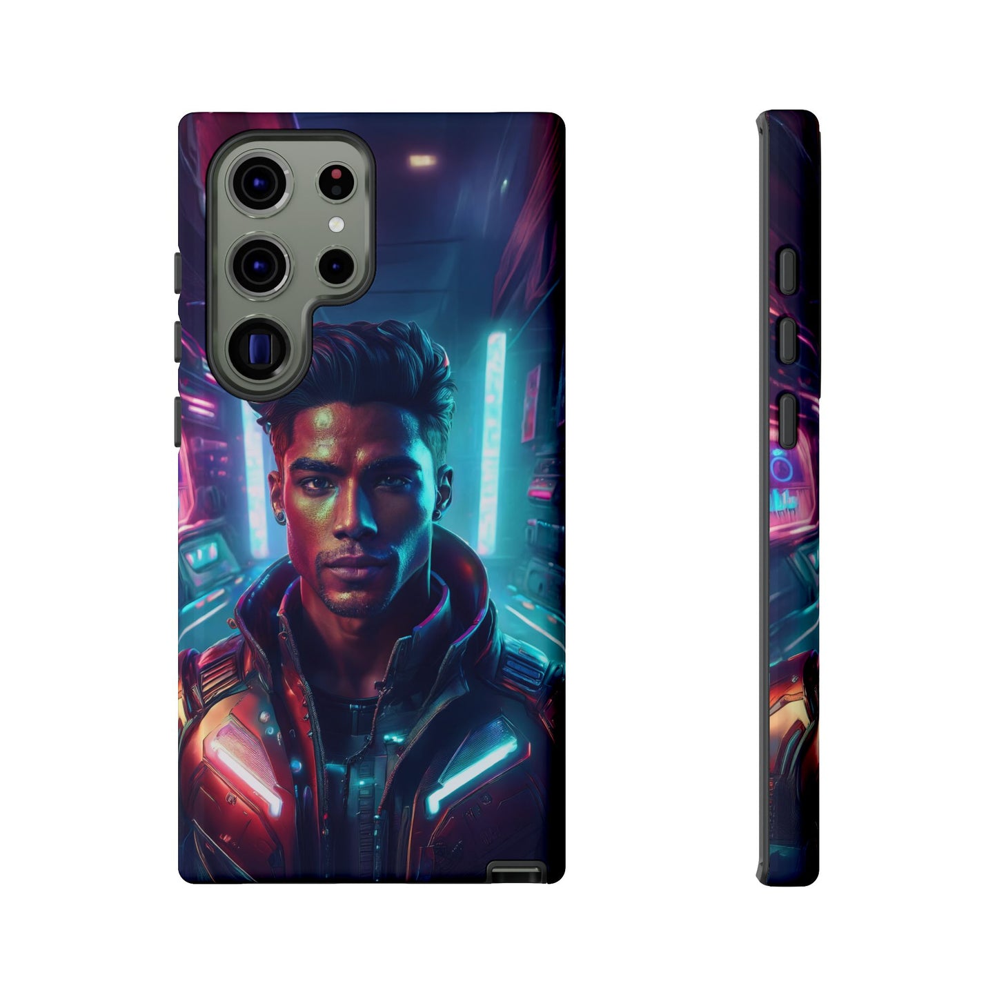 Futuristic Cyberpunk Male Cell Phone Case 007