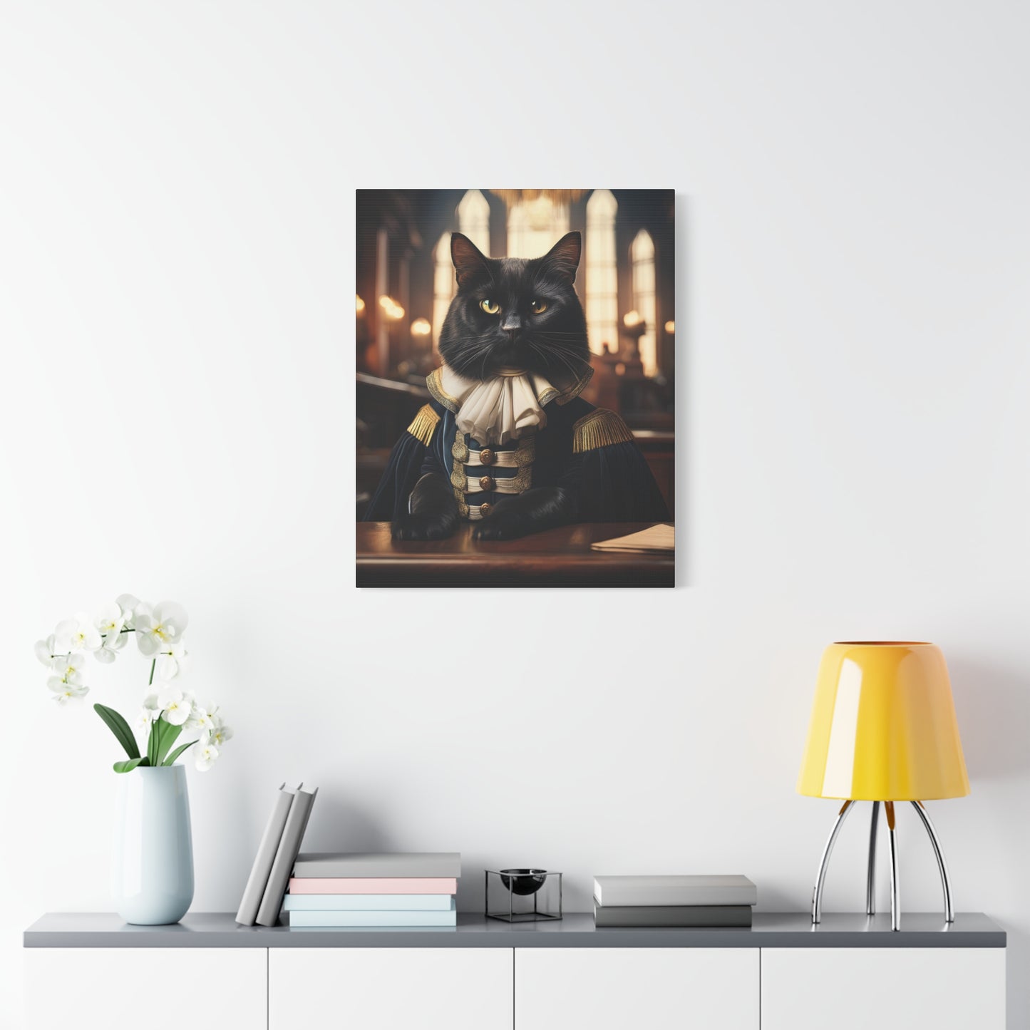 Judge Whiskers Canvas Art | Stretched Matte Wall Decor