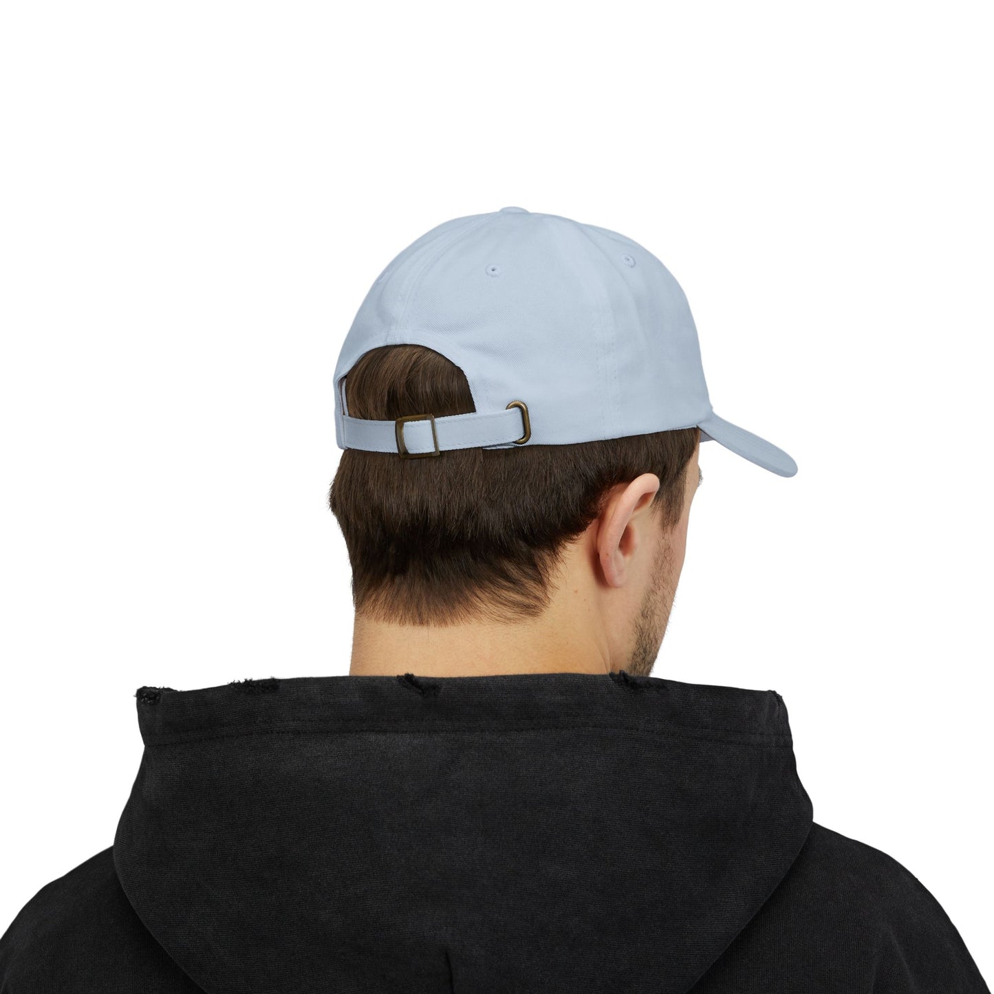Dog Dad Classic Dad Hat – Embroidered Minimalist Dog Face Hat for Proud Pet Dads and Canine Companions. Blue Letters