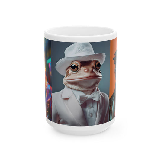 Fashion Frogs Ceramic Mug, (11oz, 15oz)