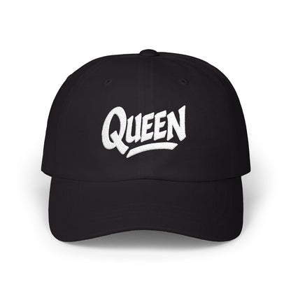 Queen Embroidered Classic Dad Hat – Bold Crown-Inspired Design for Queens Who Rule, Empowerment Style for Everyday Royalty. White Letters