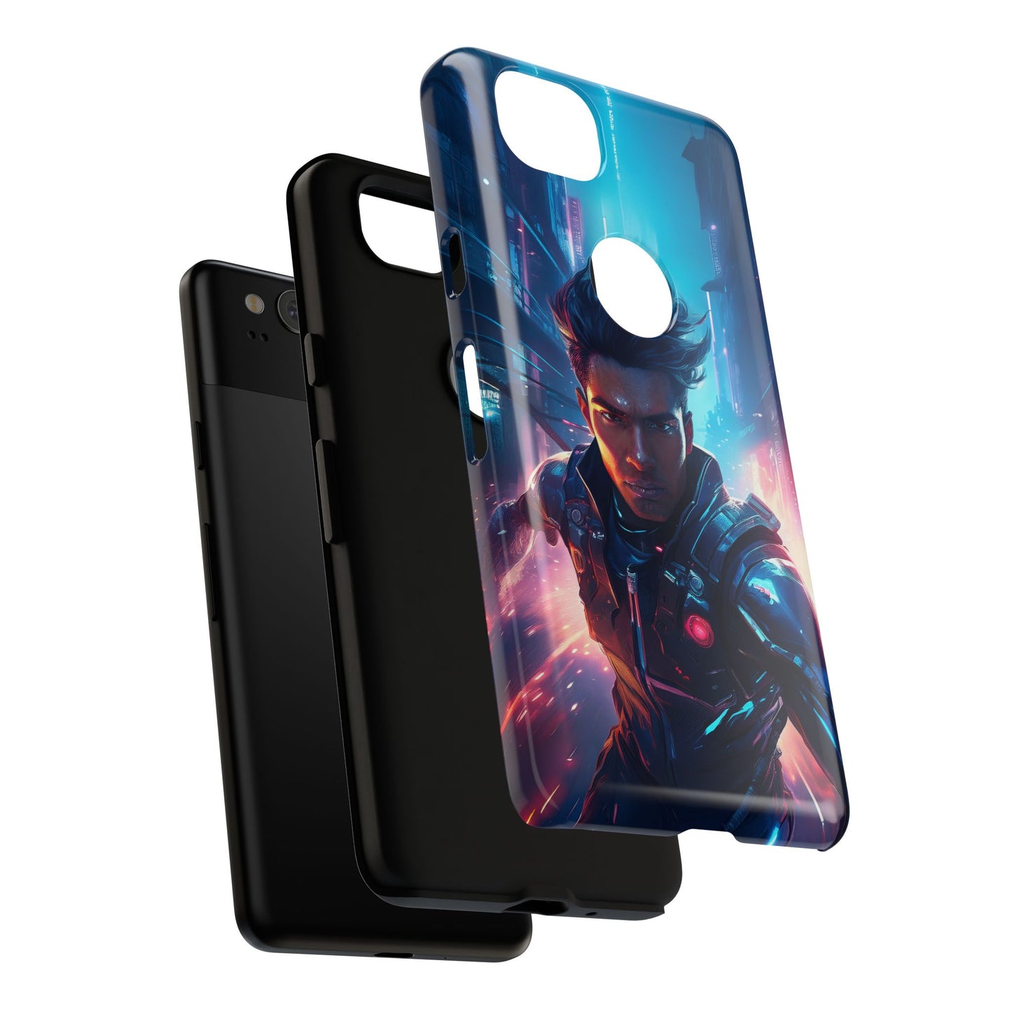 Futuristic Cyberpunk Male Cell Phone Case 017