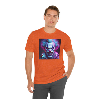 Scary Clown Halloween Shirt – Creepy Evil Clown Face Graphic Tee for Horror Fans. Unisex Jersey Short Sleeve Tee