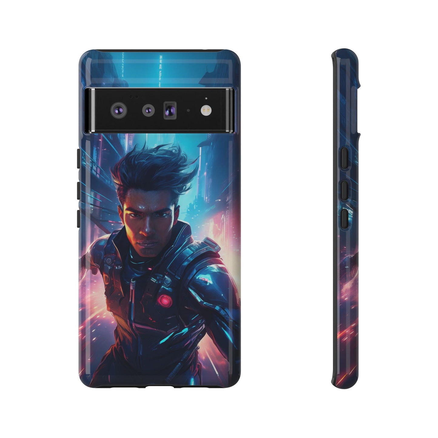 Futuristic Cyberpunk Male Cell Phone Case 017