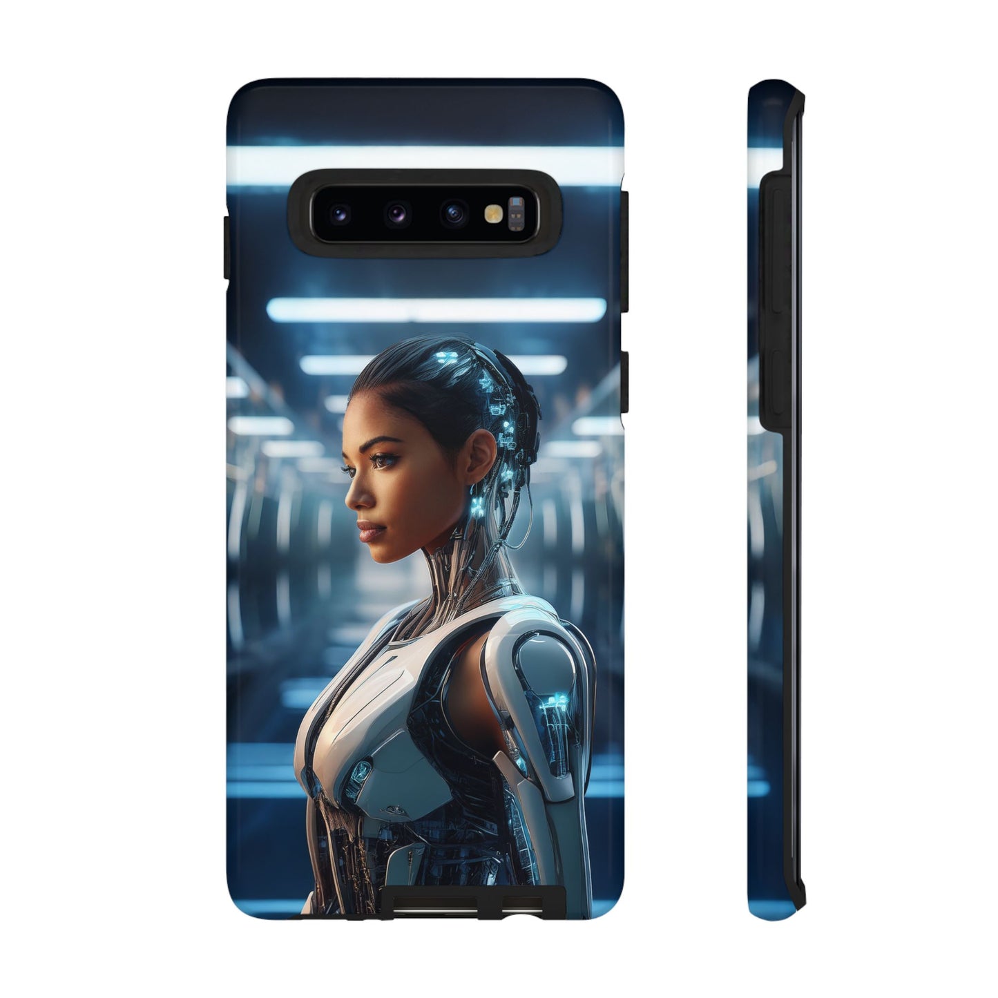 Futuristic Human Android Hybrid Cell Phone Case 002