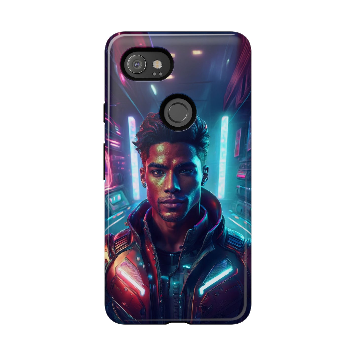 Futuristic Cyberpunk Male Cell Phone Case 007