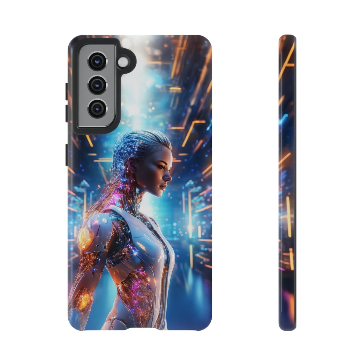 Futuristic Human Android Hybrid Cell Phone Case 008