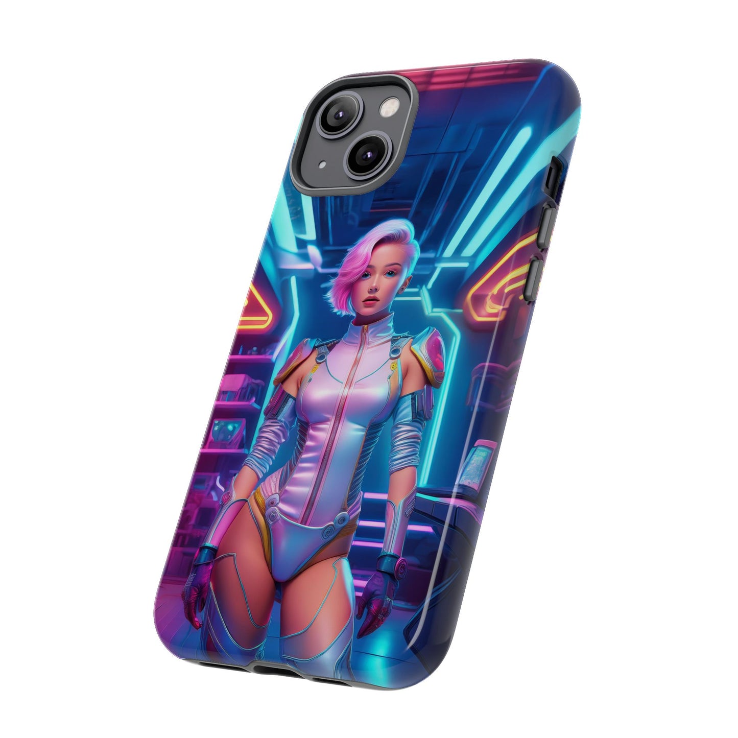 Futuristic Cyberpunk Female Cell Phone Case 002