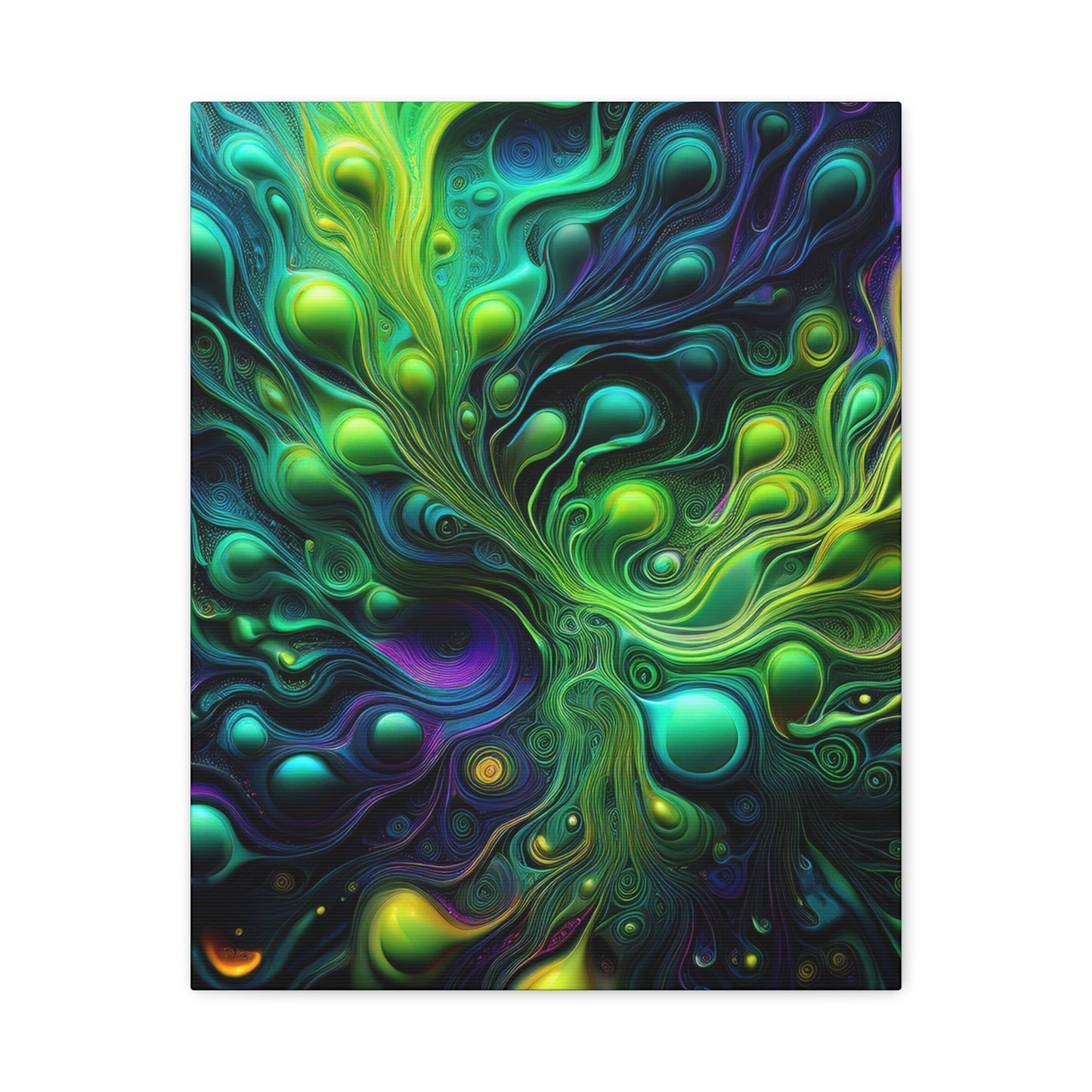 Alien Bubbles Canvas Art Print - Vibrant Colorful Decor