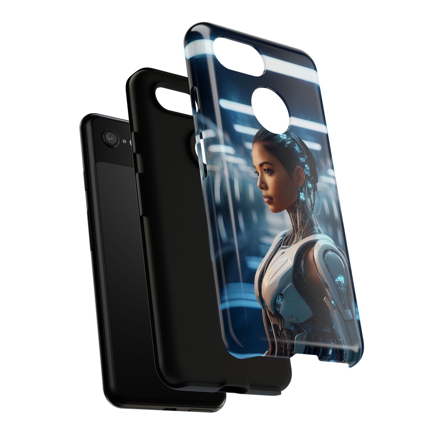 Futuristic Human Android Hybrid Cell Phone Case 002