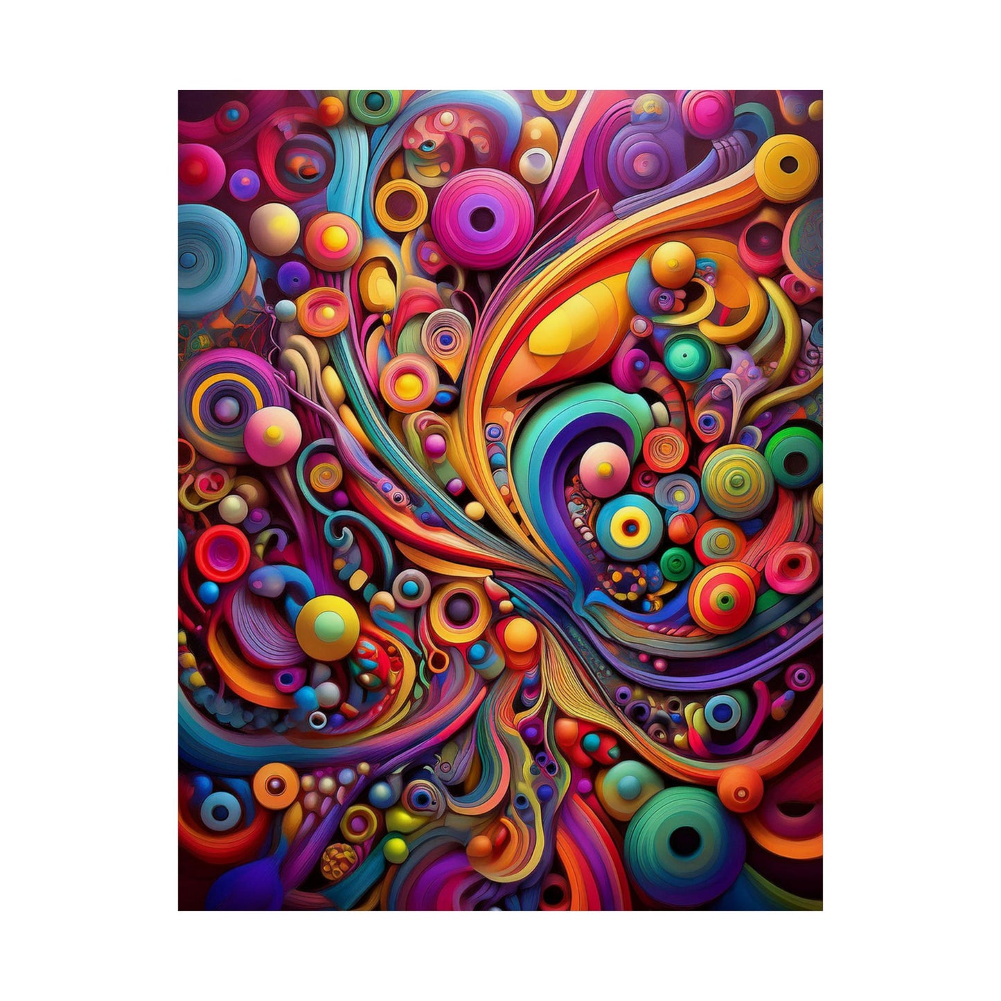 Psychedelic Dream Matte Vertical Posters - Colorful Abstract Wall Art Decoration