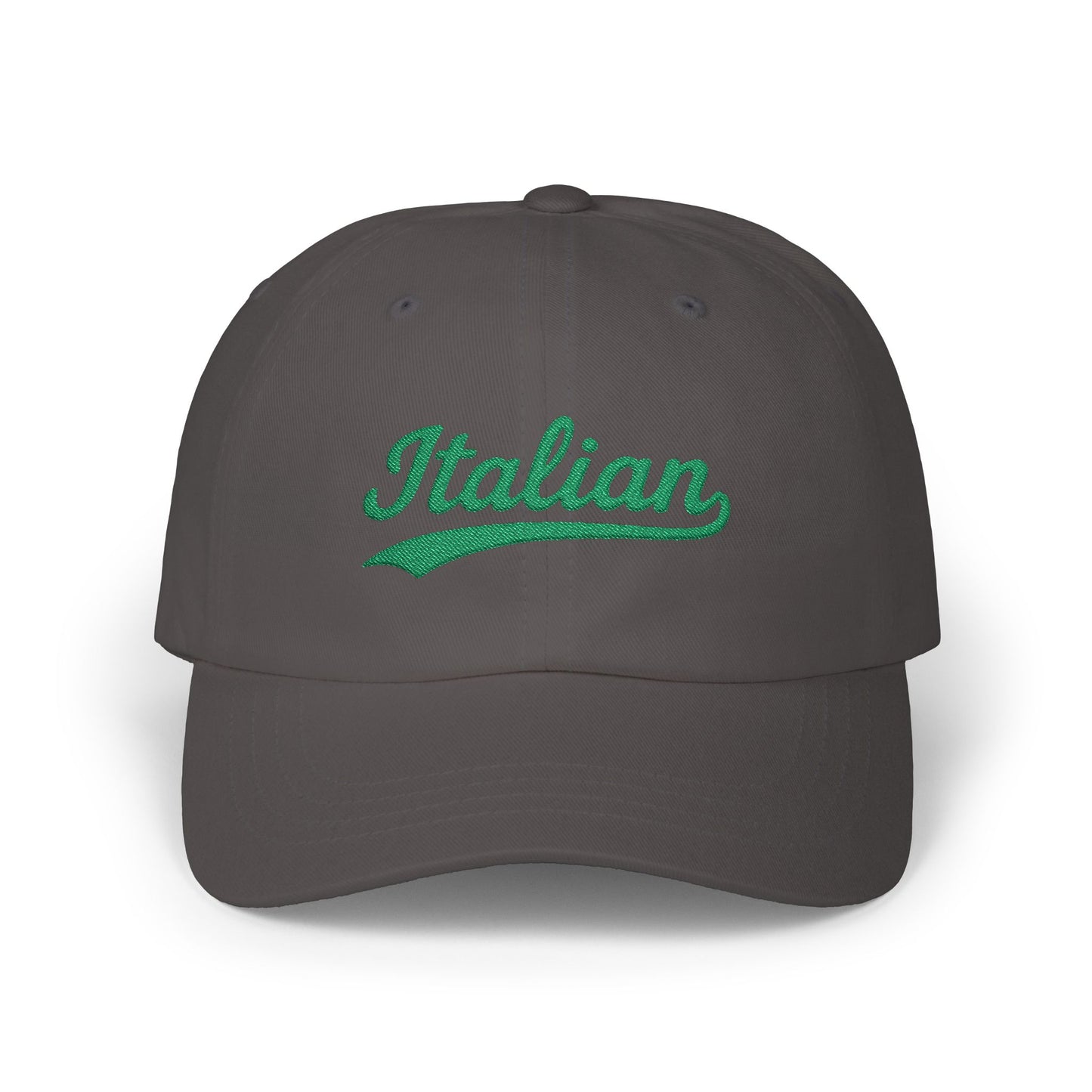 Italian Embroidered Classic Dad Hat – Script Baseball Hat for Italian Pride, Heritage, and Big Sauce Energy