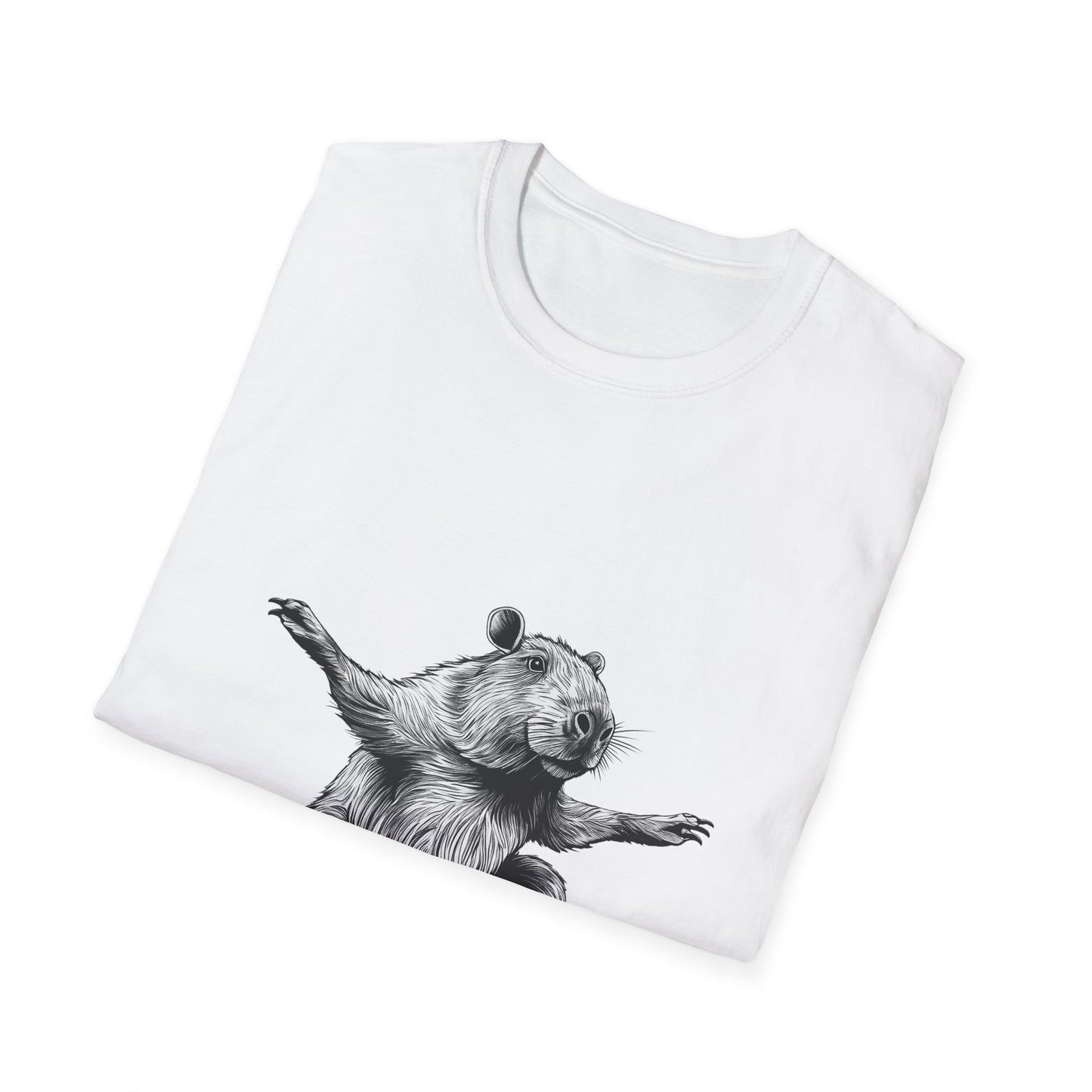 Capybara Shreddin. Unisex Softstyle T-Shirt