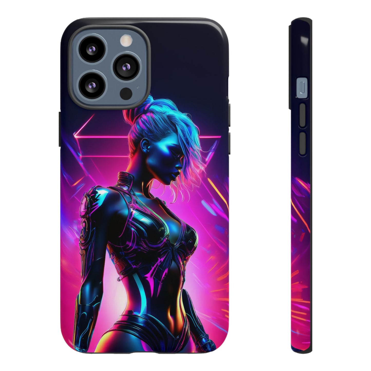 Futuristic Cyberpunk Female Cell Phone Case 017