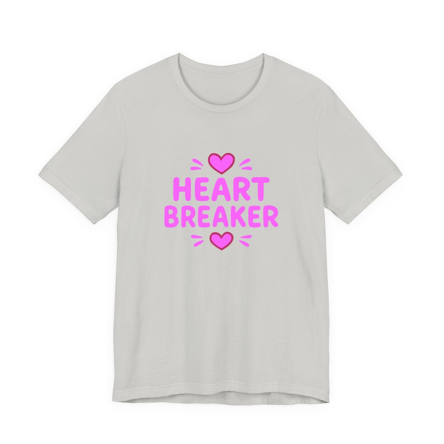 Colorful Design Heartbreaker Shirt – Cute Bubble Letter Tee with a Sarcastic Twist for Sweet but Savage Individuals. Unisex Jersey Short Sleeve Tee