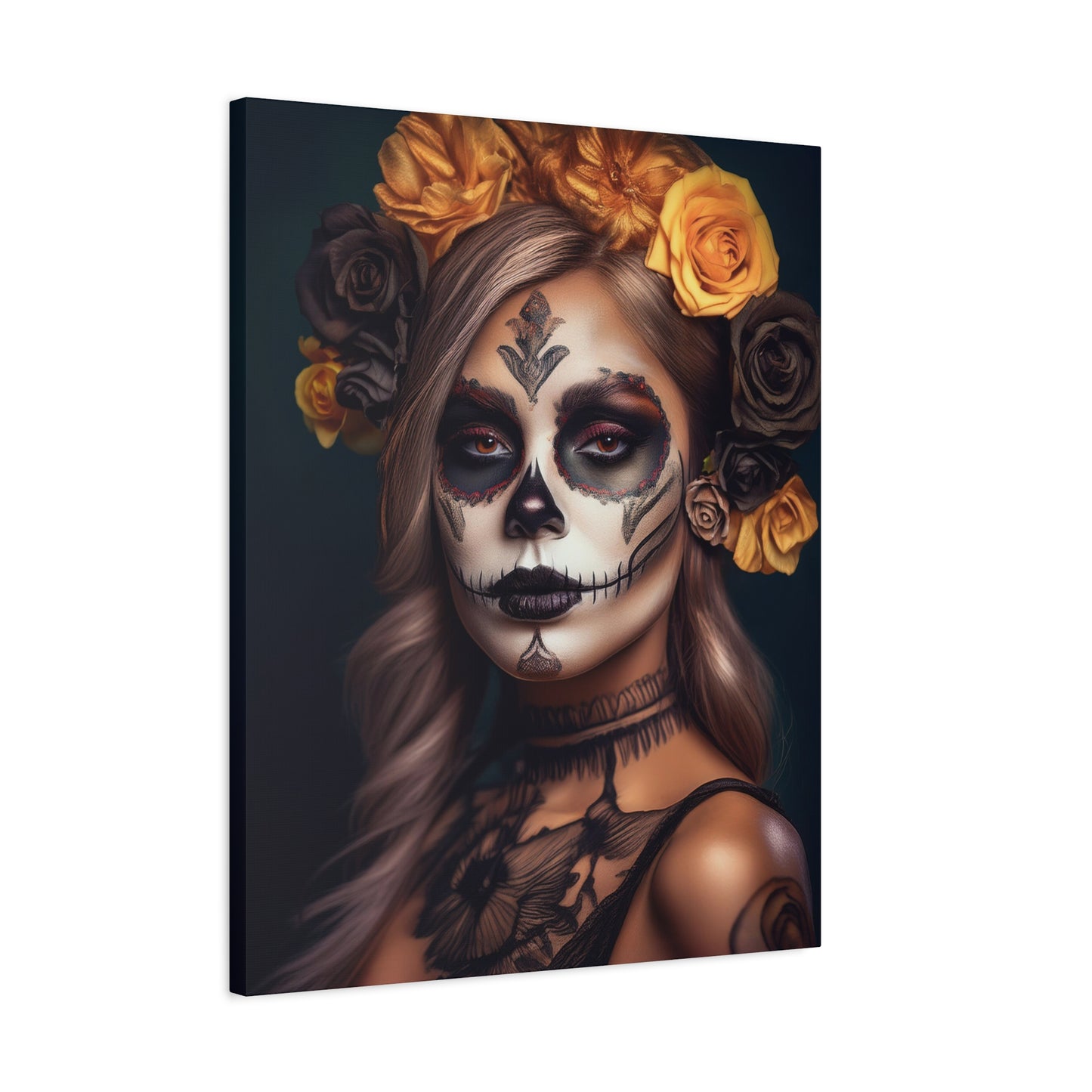 Dia de los Muertos Canvas Art | Day of the Dead - Stretched Matte Wall Decor 004