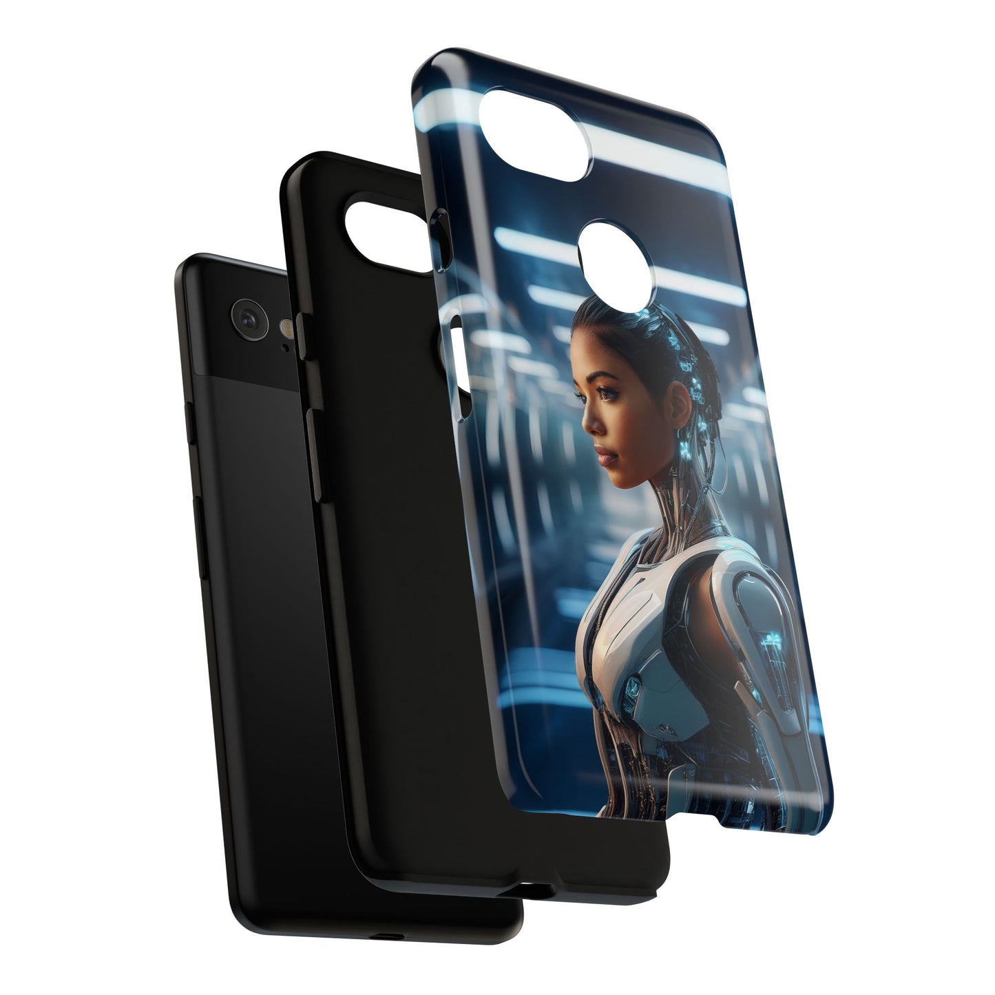 Futuristic Human Android Hybrid Cell Phone Case 002