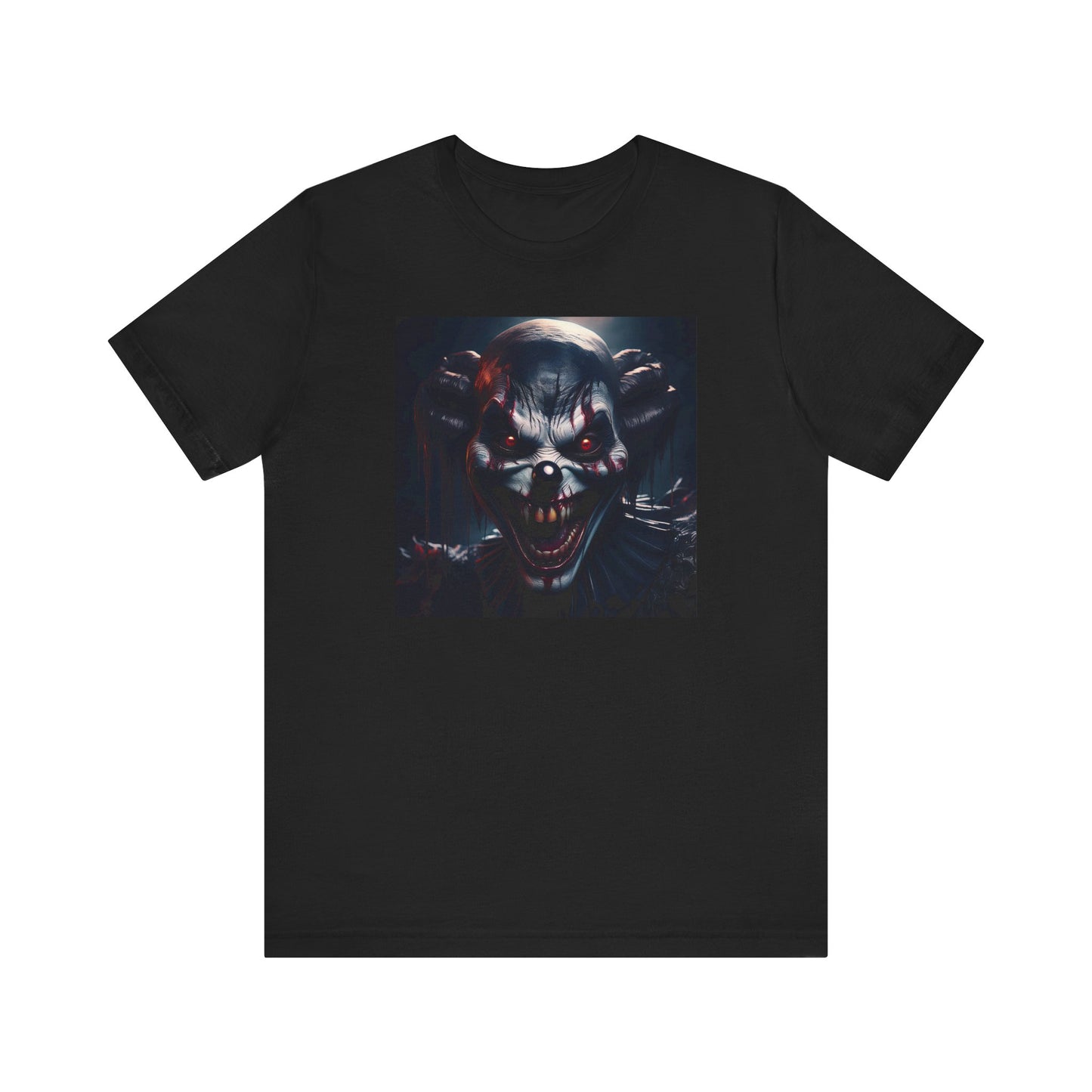 Terrifying Clown Face Halloween Shirt – Haunted Circus Horror Graphic Tee for Halloween Fright Fans