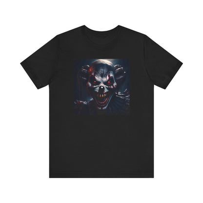Terrifying Clown Face Halloween Shirt – Haunted Circus Horror Graphic Tee for Halloween Fright Fans