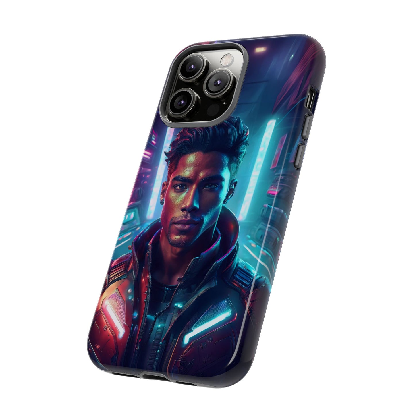 Futuristic Cyberpunk Male Cell Phone Case 007