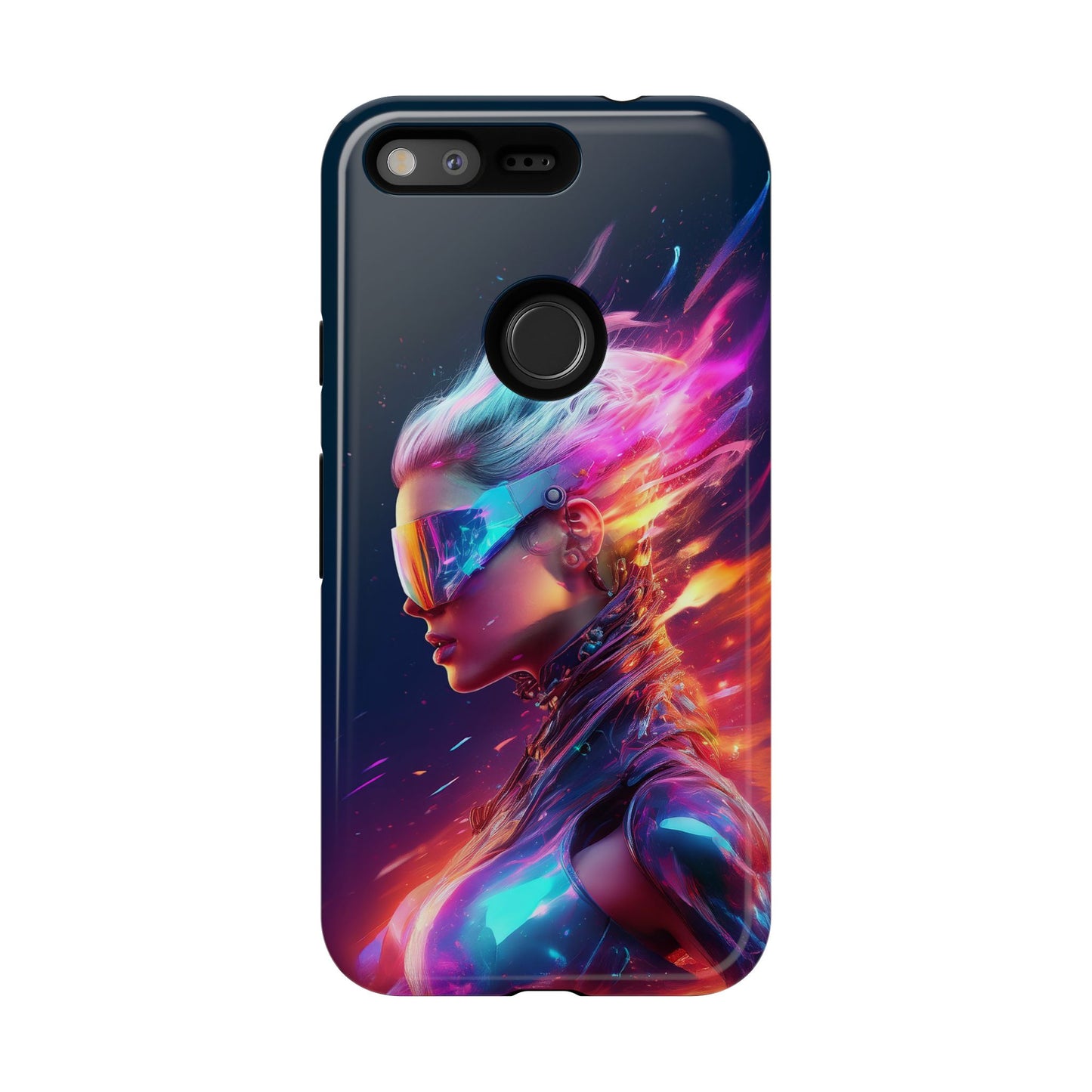 Futuristic Cyberpunk Female Cell Phone Case 025