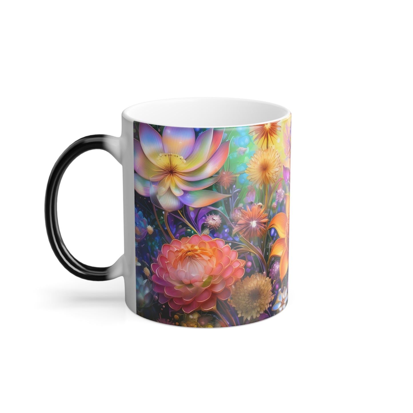 Flower Fantasy Color Explosion Color Morphing Mug, 11oz