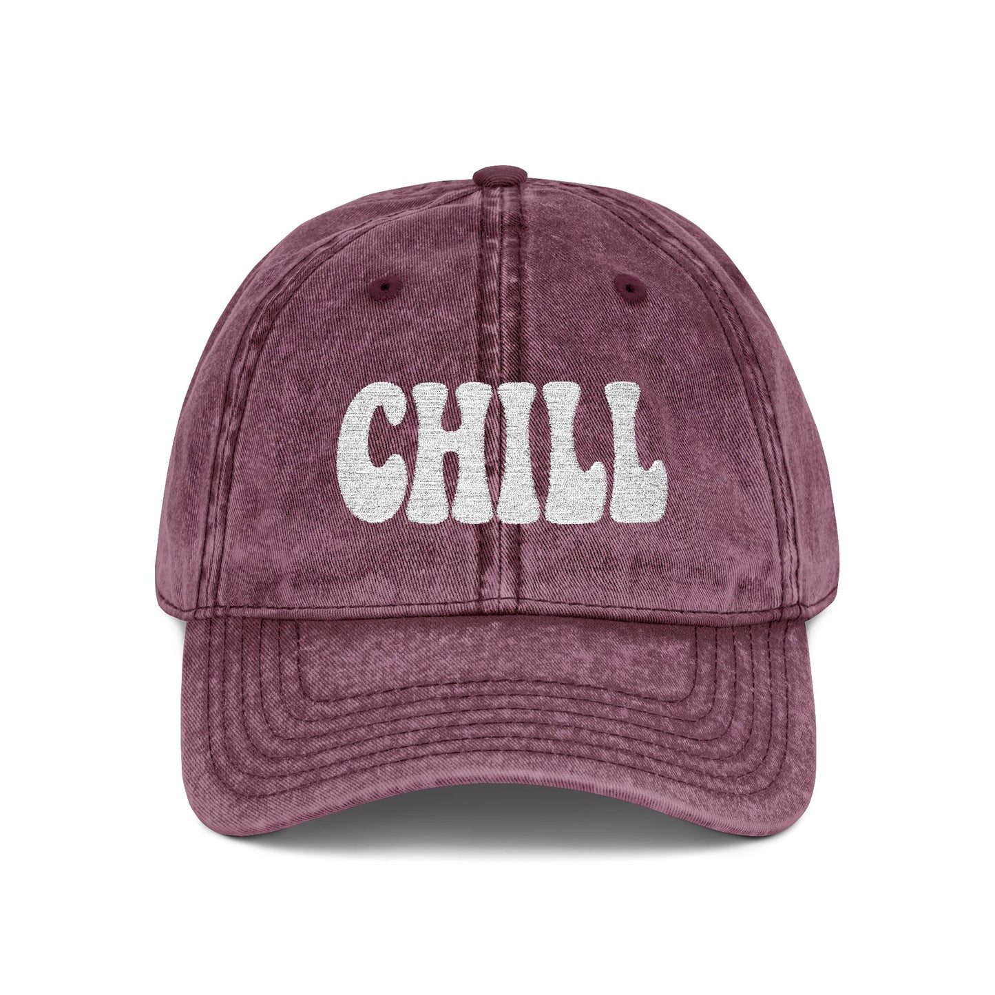 Chill Vintage Hat – Embroidered Relaxed Script Hat for Easygoing Vibes and Everyday Cool