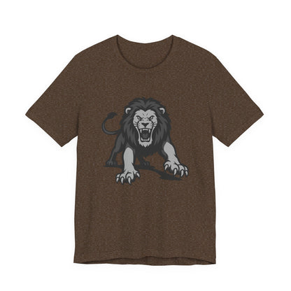 Roaring Lion Graphic Tee Dark Theme – Fierce Predator Design for Bold Style