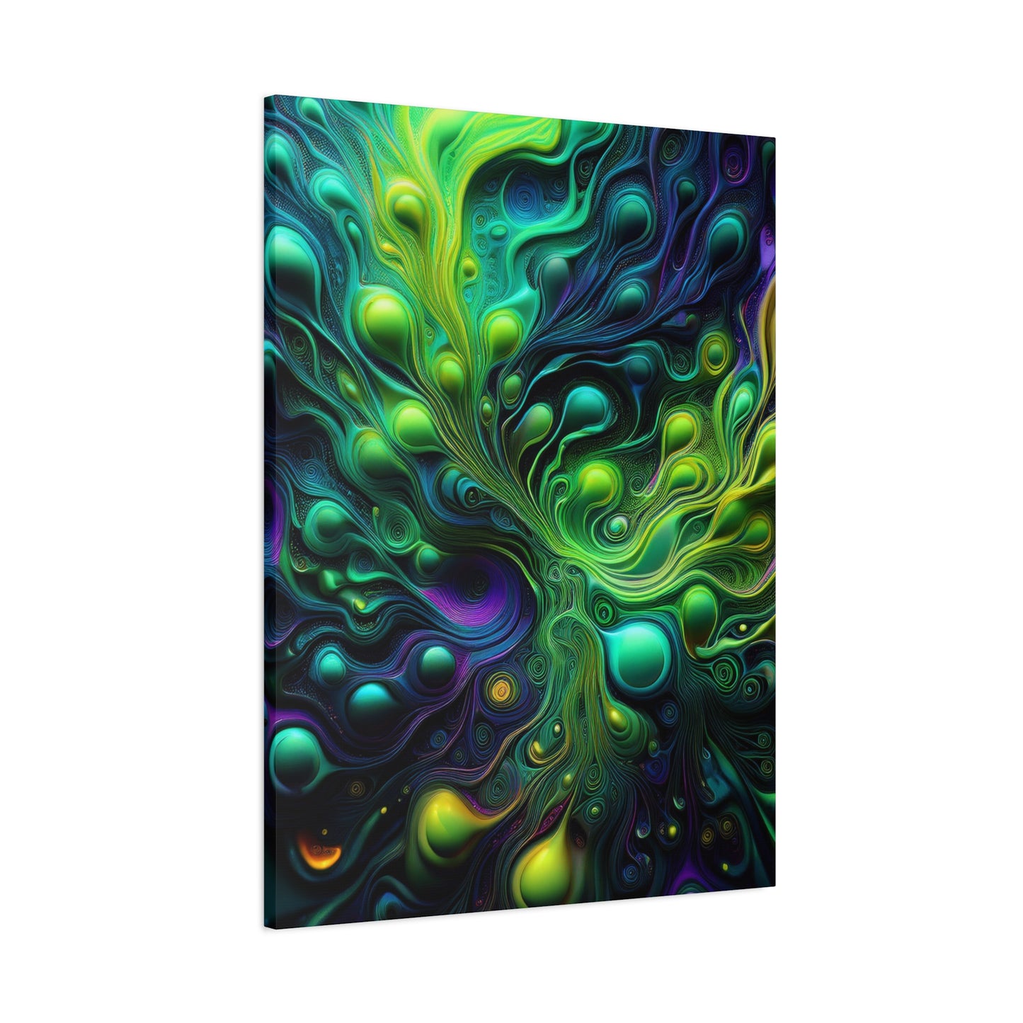 Alien Bubbles Canvas Art Print - Vibrant Colorful Decor