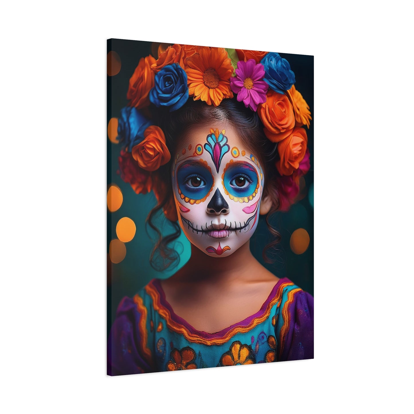 Dia de los Muertos Canvas Art | Day of the Dead - Stretched Matte Wall Decor 016