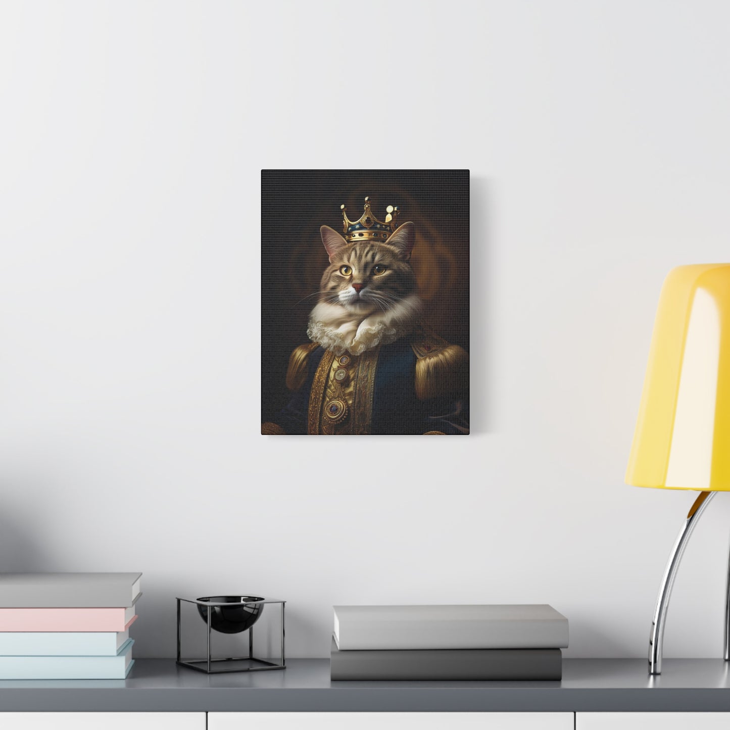 His Royal Meowjesty Canvas Art | Stretched Matte Wall Decor 002