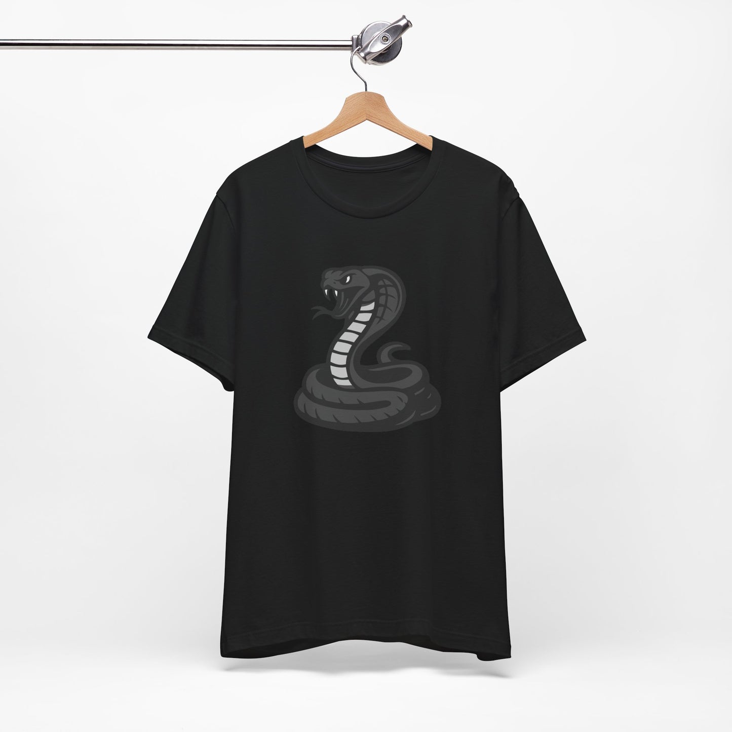 Cobra Snake Graphic Tee Dark Theme – Venomous Vector Design for Bold Streetwear Style