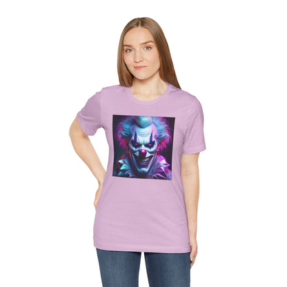 Scary Clown Halloween Shirt – Creepy Evil Clown Face Graphic Tee for Horror Fans. Unisex Jersey Short Sleeve Tee