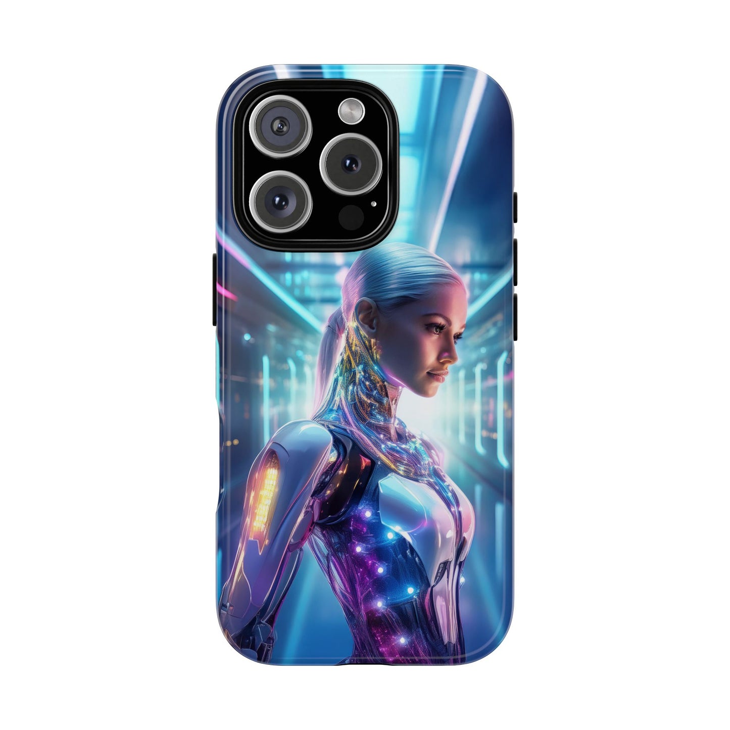 Futuristic Human Android Hybrid Cell Phone Case 015