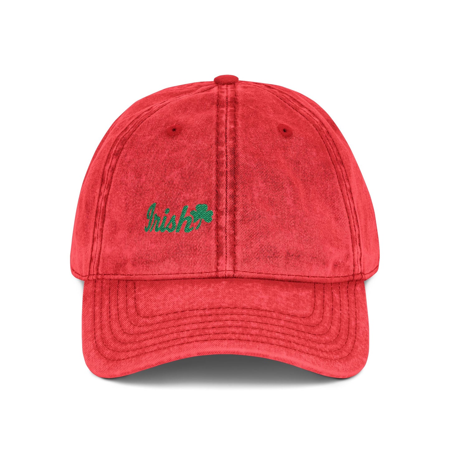 Irish Vintage Hat – Green Shamrock Hat with Script Embroidery for St. Patrick’s Day and Irish Pride