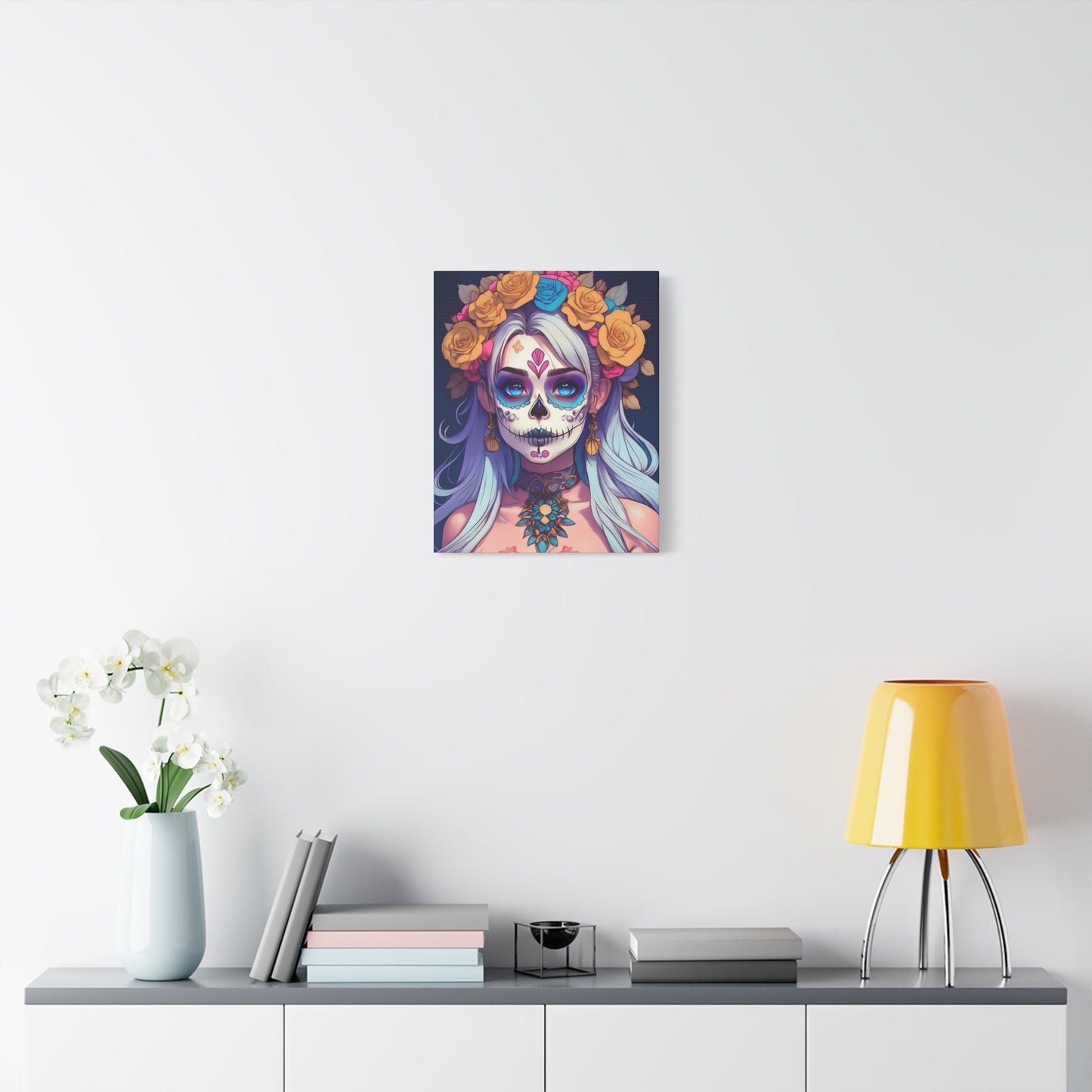 Dia de los Muertos Canvas Art | Day of the Dead - Stretched Matte Wall Decor 014